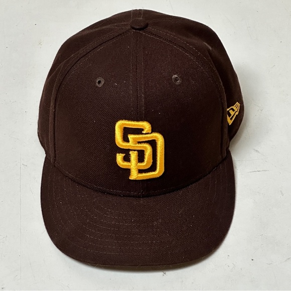 San Diego Padres Baseball Brown Cap with Yellow Logo - Picture 1 of 8